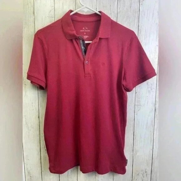 Armani Exchange Red Polo Shirt Size Small Lightweight/Summer - Picture 1 of 8